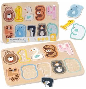 CLASSIC WORLD medinė skaičių dėlionė Montessori skaičiai 11 vnt.