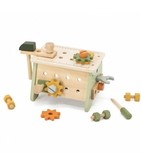 VIGA PolarB Mini Workshop 2in1 įrankių dėžės medinis rinkinys