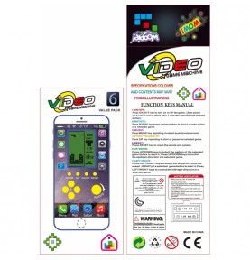 WOOPIE elektroninis mini Tetris žaidimas kišeninėje versijoje
