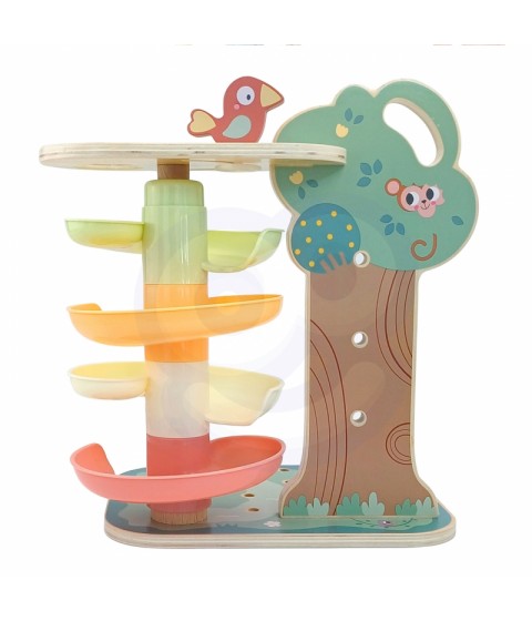 WOOPIE GREEN Montessori kamuoliukų takelis-aktyvumo medis 4 viename FSC