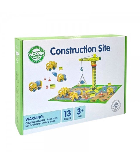 WOOPIE GREEN Medinis statybvietės 5 viename mobilus kranas XXL statybinės transporto priemonės 13 vnt. FSC