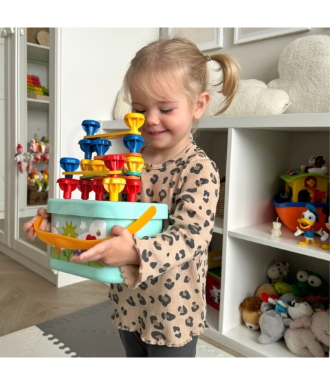WOOPIE GREEN Montessori 12 viename variklio konstruktoriaus dėžė FSC