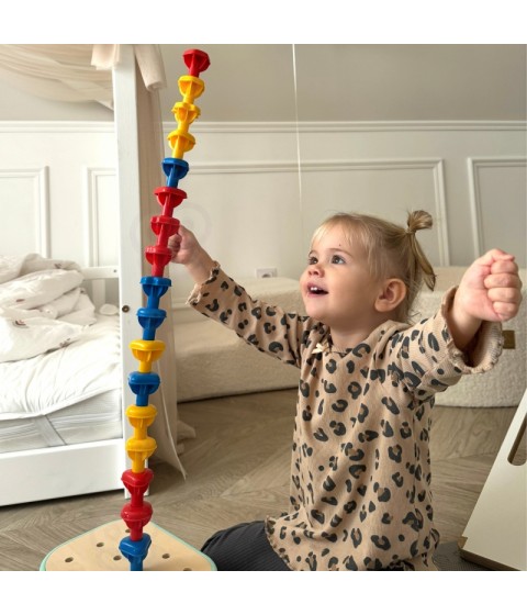 WOOPIE GREEN Montessori 12 viename variklio konstruktoriaus dėžė FSC