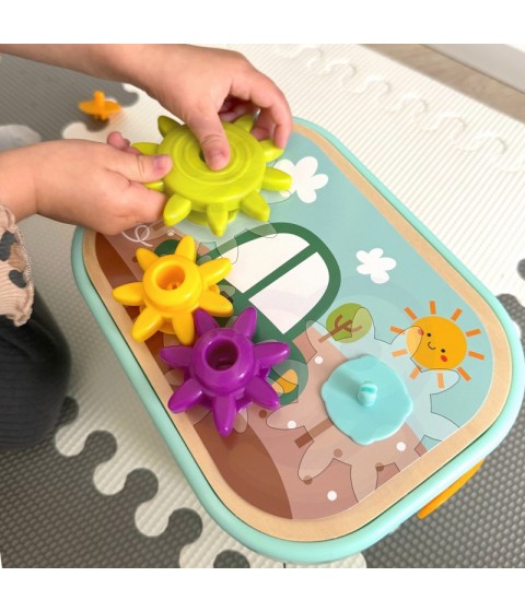 WOOPIE GREEN Montessori 12 viename variklio konstruktoriaus dėžė FSC