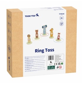 TOOKY TOY Mediniai įgūdžių žaidimo lankai „Mėtyk į taikinį“, 15 vnt.