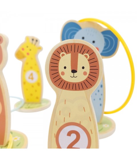 TOOKY TOY Mediniai įgūdžių žaidimo lankai „Mėtyk į taikinį“, 15 vnt.