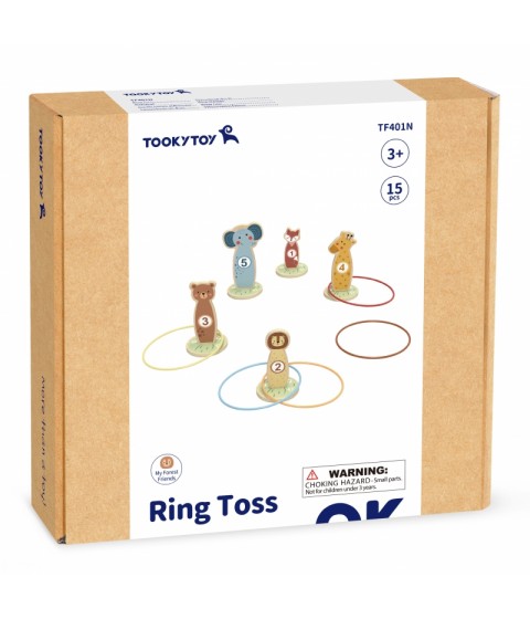 TOOKY TOY Mediniai įgūdžių žaidimo lankai „Mėtyk į taikinį“, 15 vnt.