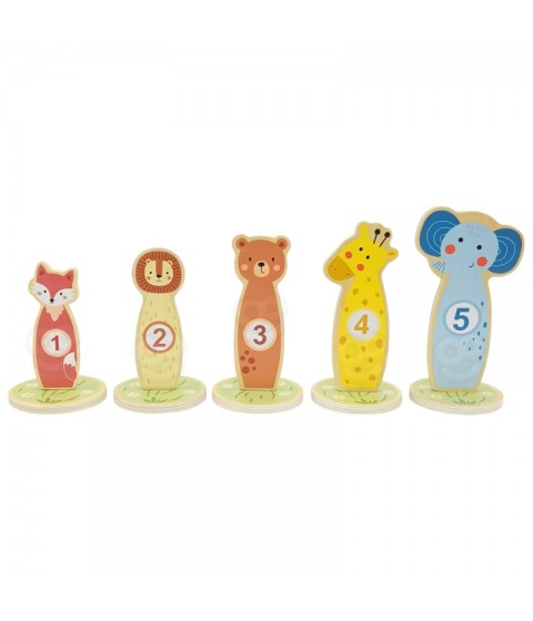 TOOKY TOY Mediniai įgūdžių žaidimo lankai „Mėtyk į taikinį“, 15 vnt.