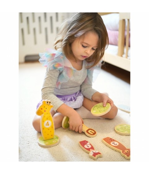 TOOKY TOY Mediniai įgūdžių žaidimo lankai „Mėtyk į taikinį“, 15 vnt.