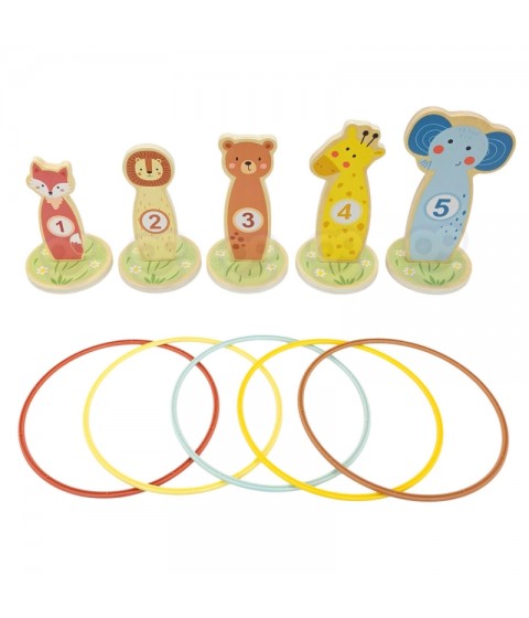 TOOKY TOY Mediniai įgūdžių žaidimo lankai „Mėtyk į taikinį“, 15 vnt.