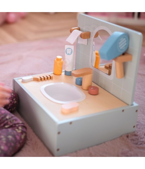 TOOKY TOY tualetas vonios kambariui Medinis tualetas vonios kambariui su priedais