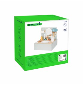 TOOKY TOY tualetas vonios kambariui Medinis tualetas vonios kambariui su priedais