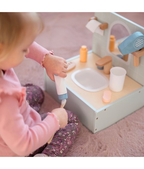 TOOKY TOY tualetas vonios kambariui Medinis tualetas vonios kambariui su priedais