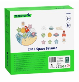 TOOKY TOY Medinis dėlionės rinkinys „Cosmic Miegantis mėnulis“ Montessori Kosmosas
