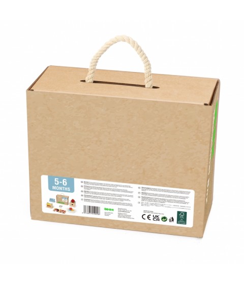 TOOKY TOY Žaislų dėžutė XXL Montessori edukacinė 6in1 sensorinė dėžutė 5-6 mėn.