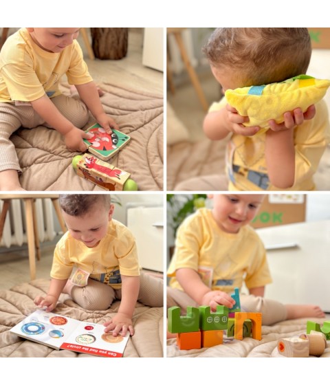 TOOKY TOY Žaislų dėžutė XXL Montessori edukacinė 7in1 sensorinė dėžutė 22-24 mėnesių