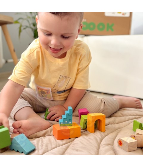 TOOKY TOY Žaislų dėžutė XXL Montessori edukacinė 7in1 sensorinė dėžutė 22-24 mėnesių