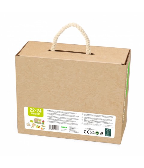 TOOKY TOY Žaislų dėžutė XXL Montessori edukacinė 7in1 sensorinė dėžutė 22-24 mėnesių