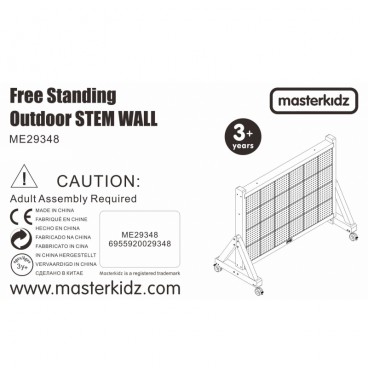 MASTERKIDZ medinė sieninė lenta XXL mokslinė kūrybinė STEM SIENA lauko