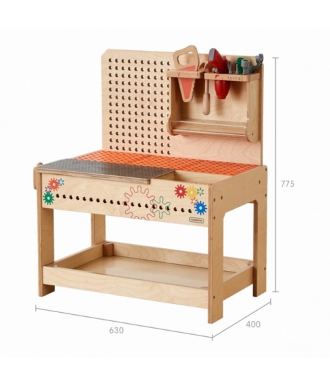 MASTERKIDZ medinės Montessori STEM dirbtuvės su įrankiais