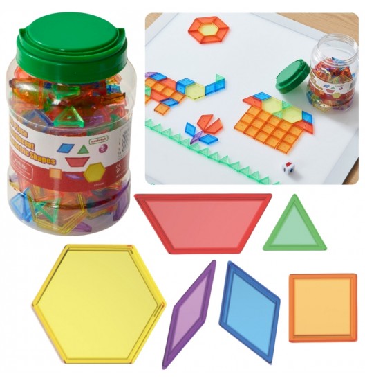 MASTERKIDZ Montessori tangram mozaikos kaladėlių rinkinys, 140 vnt.