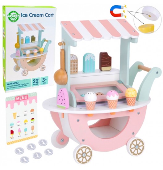 WOOPIE GREEN XXL ledų parduotuvė Pastelinių ledų vežimėlis