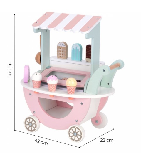 WOOPIE GREEN XXL ledų parduotuvė Pastelinių ledų vežimėlis