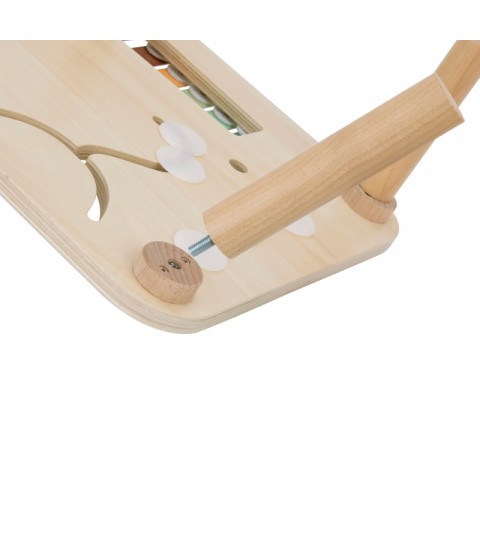 WOOPIE GREEN medinis edukacinis stalas muzikinis sensorinis labirintas 5 viename