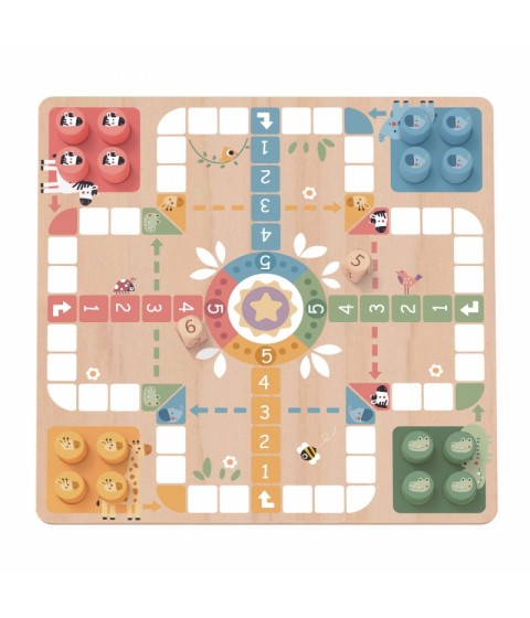 WOOPIE GREEN Loginiai stalo žaidimai 2 viename Ludo + Gyvatės ir kopėčios