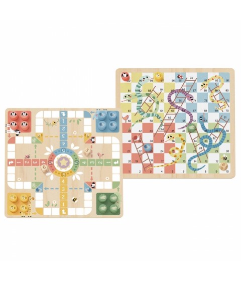WOOPIE GREEN Loginiai stalo žaidimai 2 viename Ludo + Gyvatės ir kopėčios