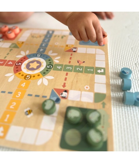 WOOPIE GREEN Loginiai stalo žaidimai 2 viename Ludo + Gyvatės ir kopėčios