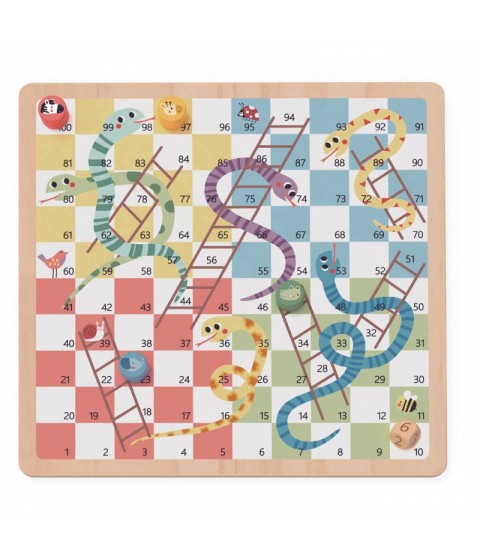 WOOPIE GREEN Loginiai stalo žaidimai 2 viename Ludo + Gyvatės ir kopėčios