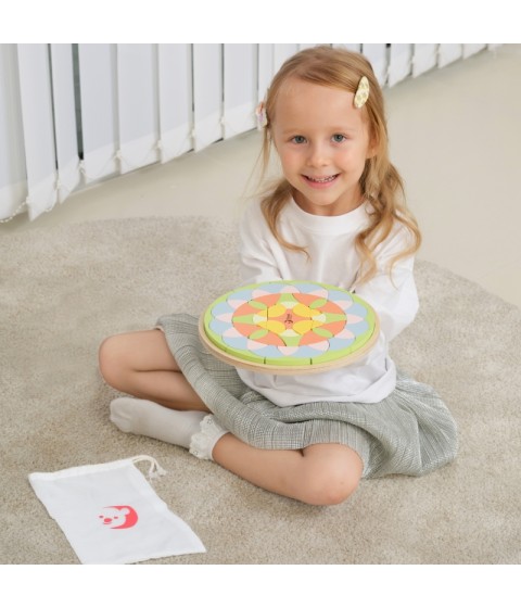 KLASIKINIS PASAULIS Pastelinės Mandala Montessori Dėlionės Mozaikos Gėlės