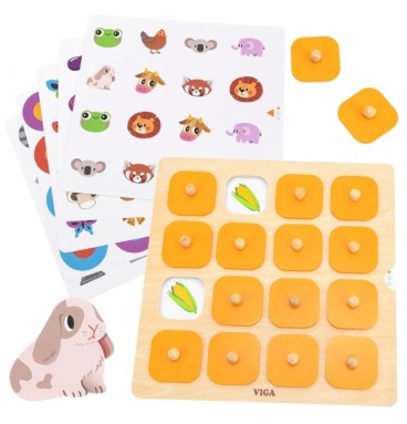 „Viga Memory“ – atspėk paveikslėlius, atminties žaidimas, 10 Montessori kortelių