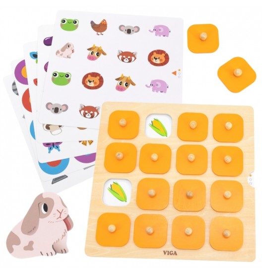 „Viga Memory“ – atspėk paveikslėlius, atminties žaidimas, 10 Montessori kortelių