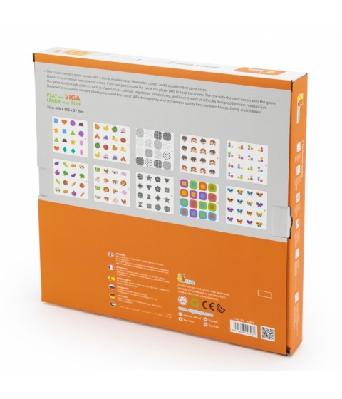 „Viga Memory“ – atspėk paveikslėlius, atminties žaidimas, 10 Montessori kortelių