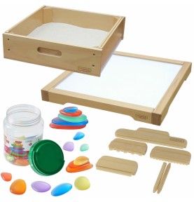 MASTERKIDZ sensorinis rėmelis - LED panelė + smėlio žaidimų aksesuarų rinkinys