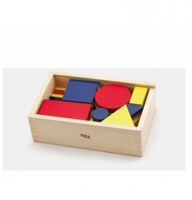 Mediniai Dienes kaladėlės Geometrinės figūros Viga Toys Montessori