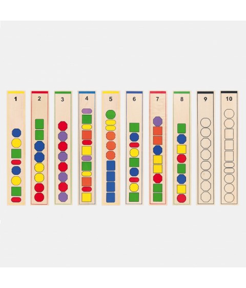 VIGA Medinis lavinantis žaidimas Loginiai karoliukai 104 vienetai Montessori