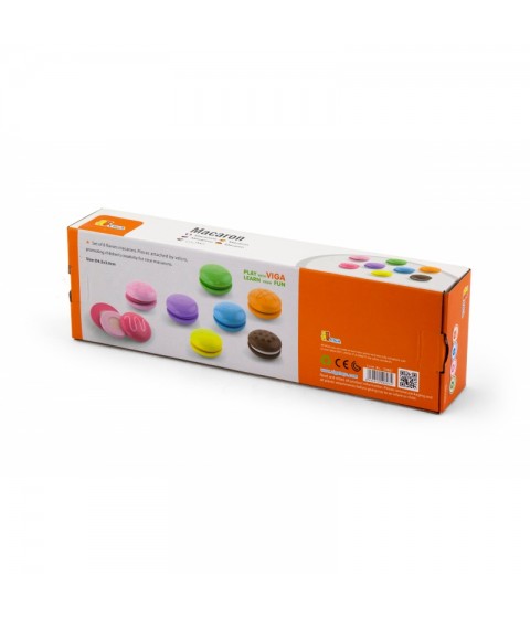 VIGA medinių sausainių rinkinys, spalvingi sausainiai „Macaroon“, 8 vnt.