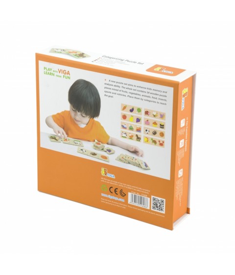 „Viga Toys“ medinė loginė dėlionė, 24 detalės