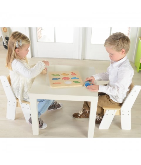 MASTERKIDZ medinis figūrėlių rūšiuoklis, spalvingi gyvūnai, Montessori