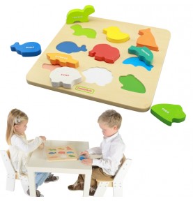 MASTERKIDZ medinių formų rūšiuotojas Colorful Animals Montessori