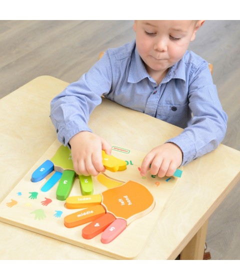 MASTERKIDZ edukacinė medinė pirštų skaičiavimo lenta