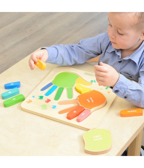 MASTERKIDZ edukacinė medinė pirštų skaičiavimo lenta