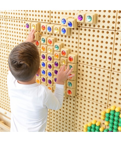 MASTERKIDZ akrilo spalvos deimantai STEM mokslo lentai, 72 vnt