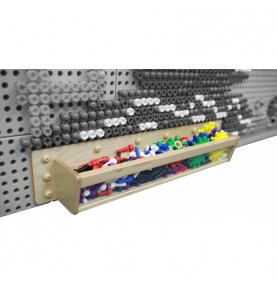 MASTERKIDZ medinis konteineris su permatoma sienele, 80 cm, skirtas STEM mokslo ir kūrybiškumo lentoms