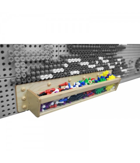MASTERKIDZ medinis konteineris su permatoma sienele, 80 cm, skirtas STEM mokslo ir kūrybiškumo lentoms