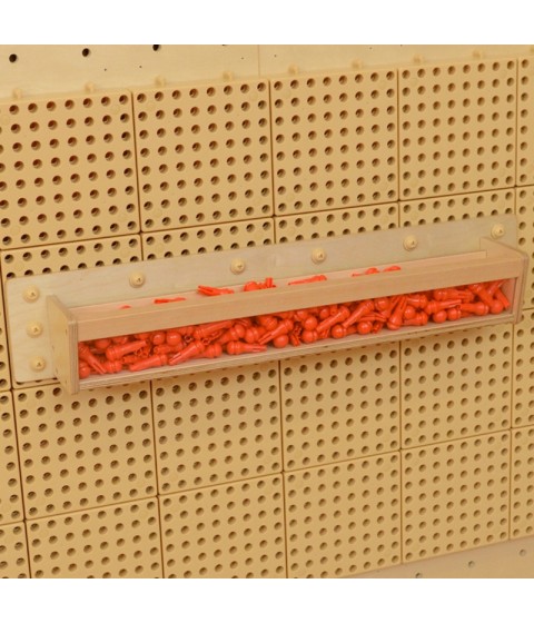 MASTERKIDZ medinis konteineris su permatoma sienele, 80 cm, skirtas STEM mokslo ir kūrybiškumo lentoms