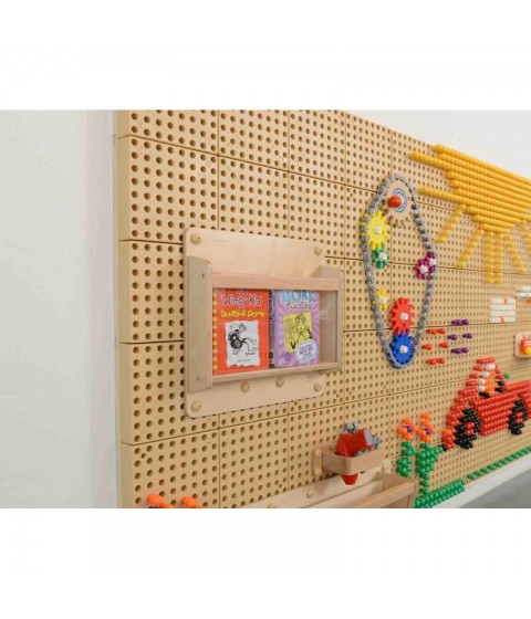 MASTERKIDZ medinė dėžutė daiktams 40 cm - STEM mokslo ir kūrybiškumo lenta